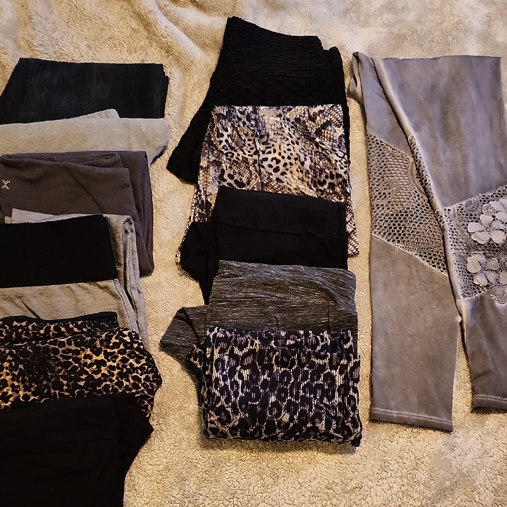 Stylish Leggings Collection in Gray and Animal Prints
